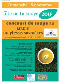 Fête De La Soupe. Le dimanche 15 novembre 2015 à SASNIERES. Loir-et-cher.  10H00